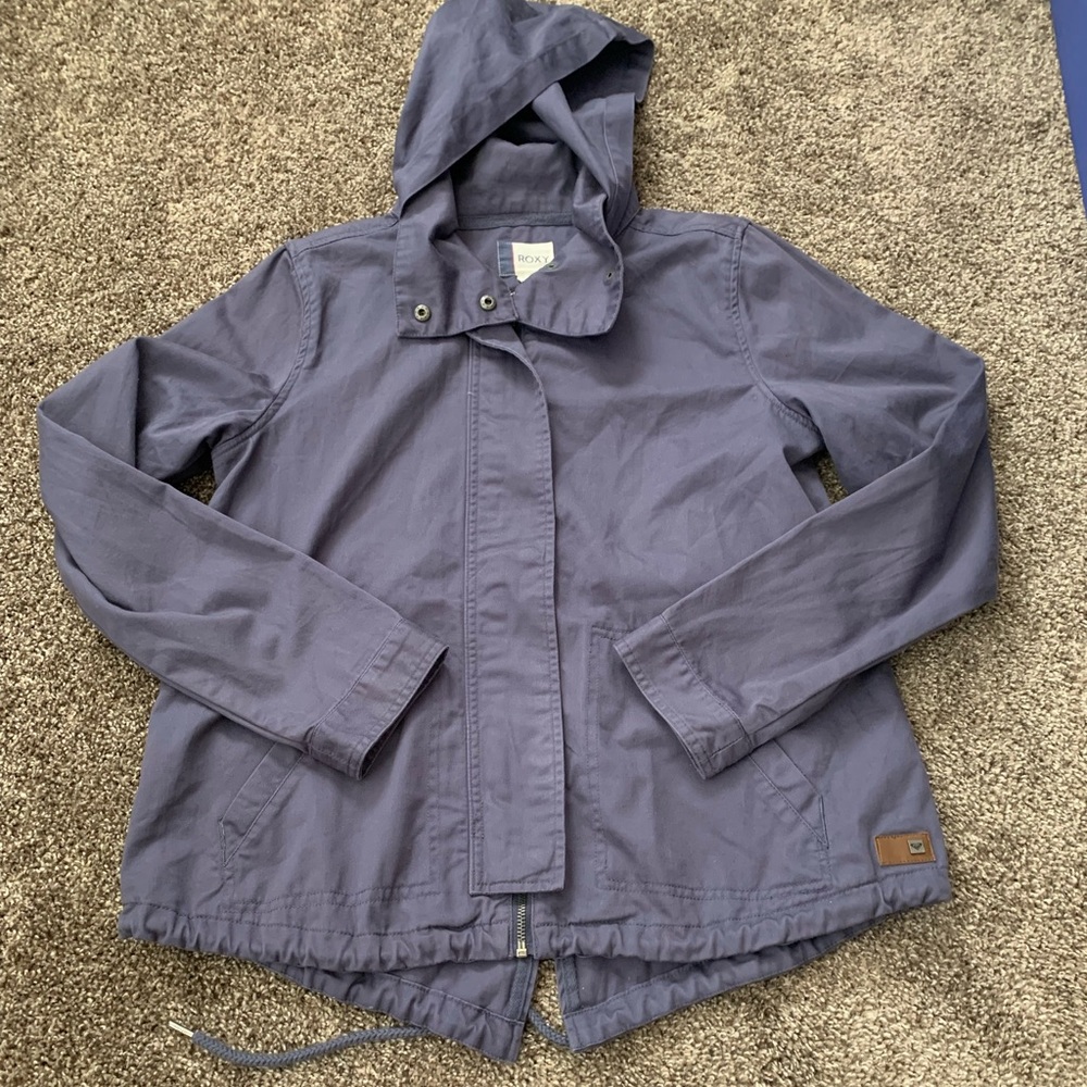 Roxy hooded embroidered jacket sz L